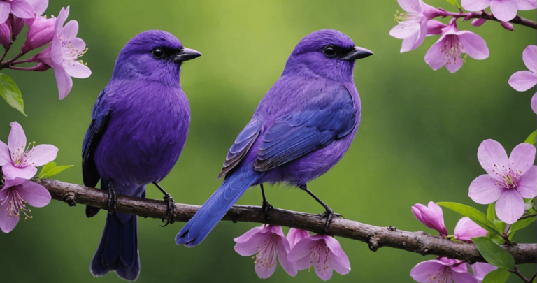 purple birds